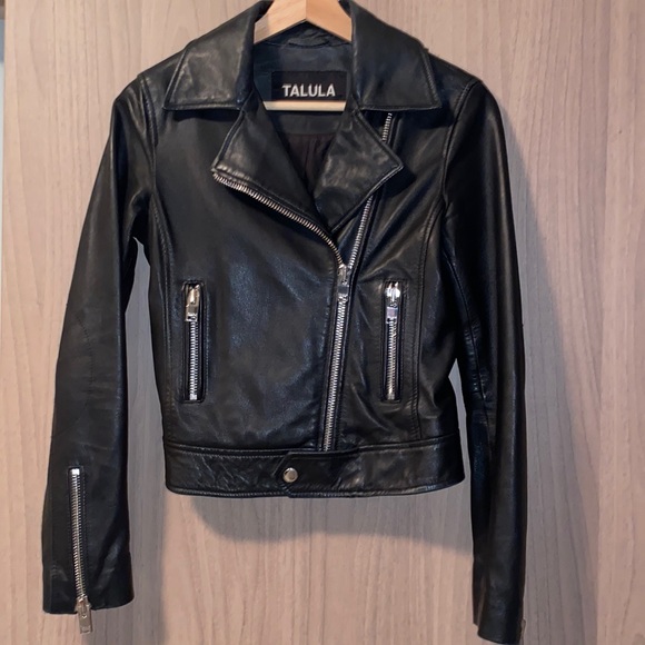 Aritzia Talula Hendrix Leather Biker Jacket - Picture 3 of 13